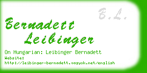 bernadett leibinger business card